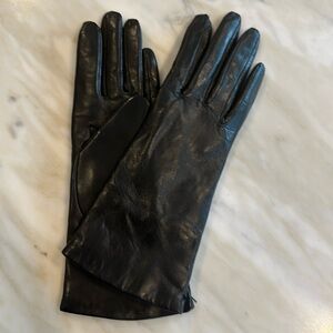 Black Leather Gloves Women's